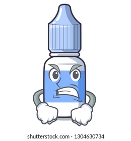 Angry cartoon eye drops on drug rack