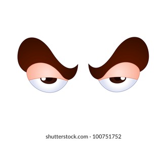 Angry Cartoon Eye Expression