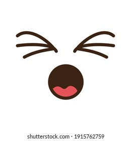 angry cartoon face emoticon icon vector illustration design