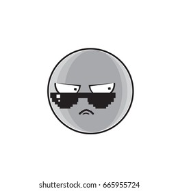 Angry Cartoon Face Expression People Emoticon Emoji Vector Illustration