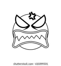 Angry Cartoon Face Icon Vector Illustration Stock Vector (Royalty Free ...