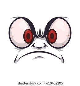 Angry Cartoon Face Icon Vector Illustration Stock Vector (Royalty Free ...