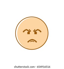 Angry Cartoon Face Negative People Emotion Icon Vector Illustration