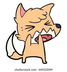angry cartoon fox