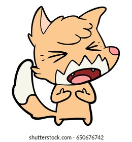wütender Cartoon-Fuchs