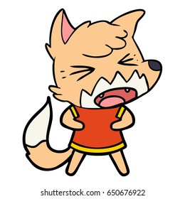angry cartoon fox