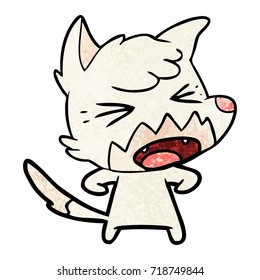 angry cartoon fox