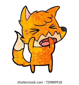 angry cartoon fox