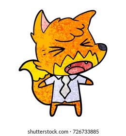 angry cartoon fox boss