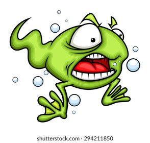 Angry Cartoon Frog