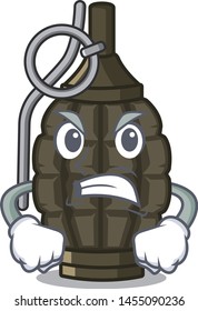 Angry cartoon grenade a in the bag