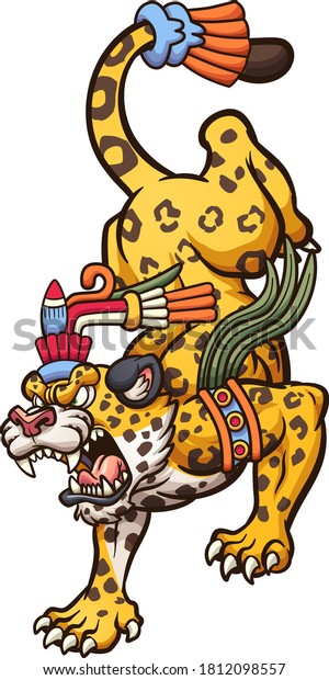 Angry Cartoon Jaguar Walking Down Vector Stock Vector (Royalty Free ...