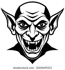 Angry cartoon man's head with red shirt in vector illustration.