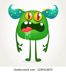 Angry cartoon monster design. Vector illustration isolated