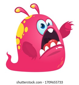 Angry cartoon monster expression. Vector Halloween illustration