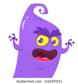 Angry cartoon monster. Halloween design