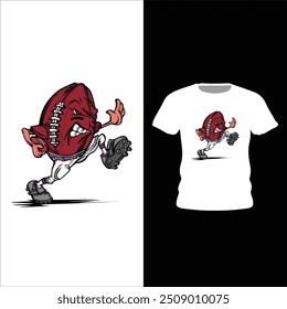 angry cartoon running tshirt new design illustration editable