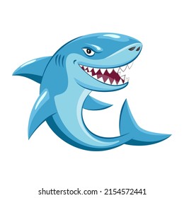 Angry Cartoon Shark Vector Logo Mascot Stock Vector (Royalty Free ...