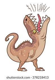 Angry cartoon tyrannosaur
