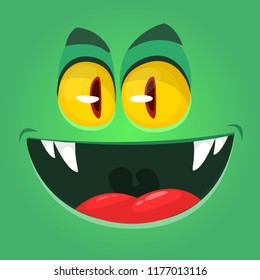 Angry cartoon vampire face for Halloween
