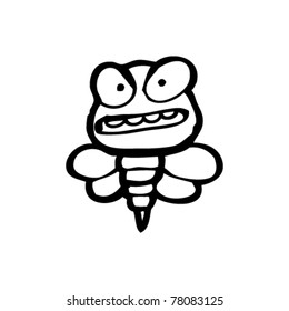 angry cartoon wasp