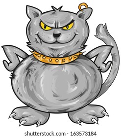 angry cat cartoon