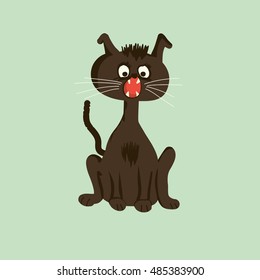 Angry cat cartoon
