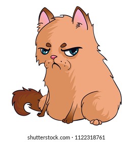 angry cat cartoon vector