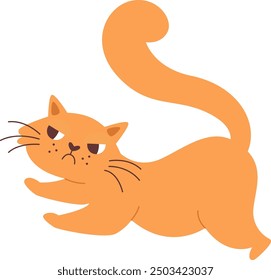 Angry Cat Cartoon Vector Illustration