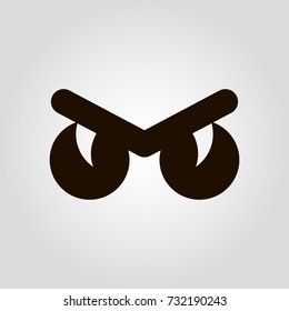 Angry Cat icon, isolated flat vector icon