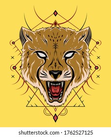 ANGRY CAT ILLUSTRATION, VECTOR CAT
