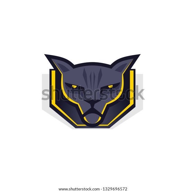 Angry Cat Logo Template Stock Vector (Royalty Free) 1329696572 ...