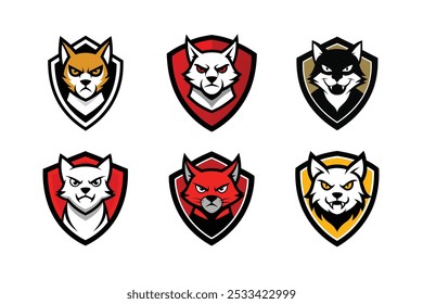 Angry cat mascot logo vector art