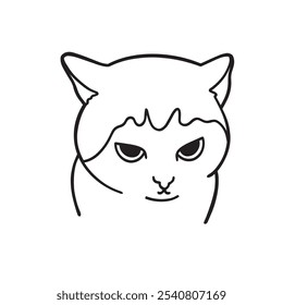 Angry Cat Meme Clipart Icon T-shirt Transparent Vector Cute Illustration