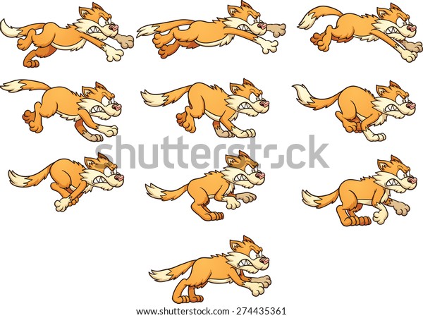 Cycle De Course De Chat En Image Vectorielle De Stock Libre De Droits