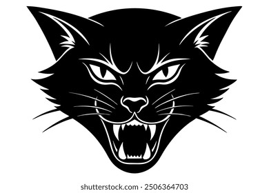 An angry cat vector illustration