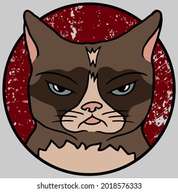 angry cat wo design vector illustration for use in design and print poster canvas vector design illustration print poster