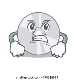 Angry CD mascot cartoon style