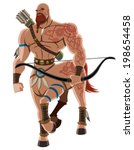 Angry centaur. No transparency and gradients used.
