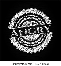 Angry chalk emblem