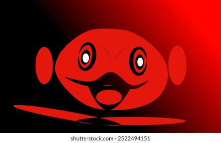 Raiva design de personagem vetor helloween gradiente fundo preto e vermelho, textura de papel de parede.