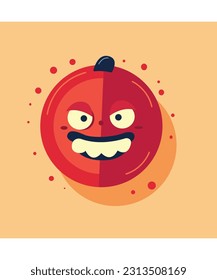 Ilustración vectorial de iconos de caracteres enfadados 