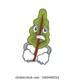 Angry chard mascot cartoon style
