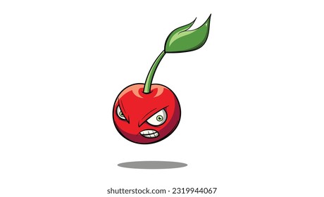 Angry Cherry logo abstract vector design template
