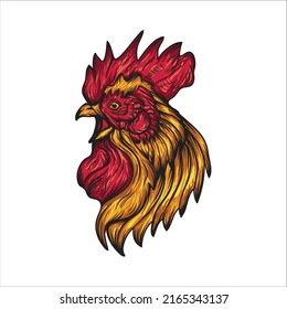 Angry Chicken Face Illustration Logo Design Stock Vector (Royalty Free ...