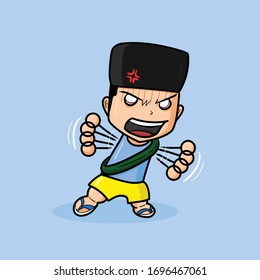 Angry Child, Islamic, Chibi, Vector
