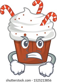 Angry christmas cupcake in the character fridge