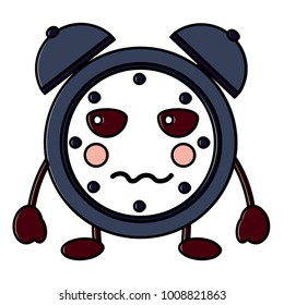 angry clock kawaii icon image 