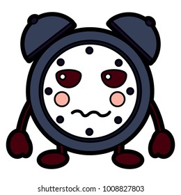 angry clock kawaii icon image 