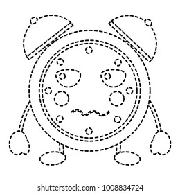 angry clock kawaii icon image 